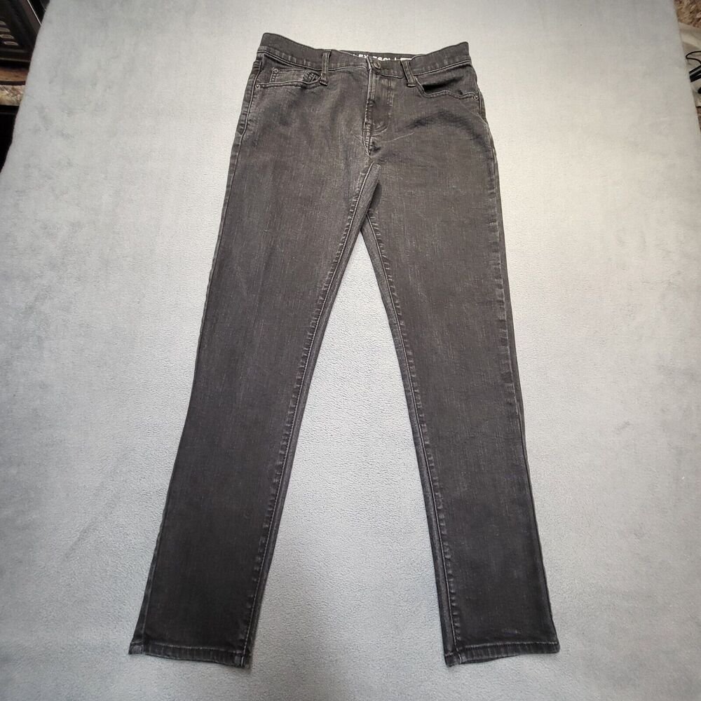 Arizona Jeans Mens 29x29 Black Skinny Leg Advanced Flex Distressed Stretch Denim